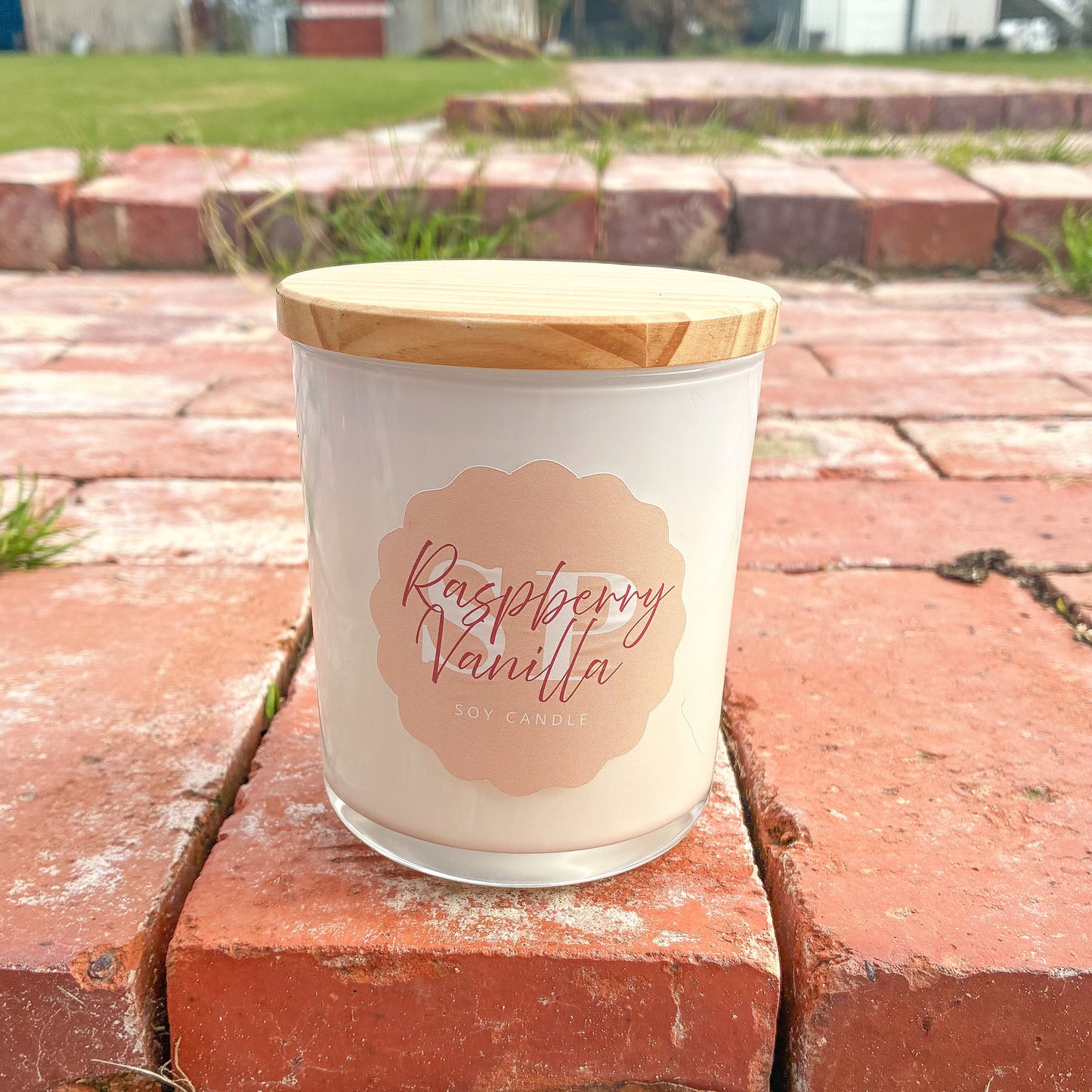 Raspberry & Vanilla Soy Candle