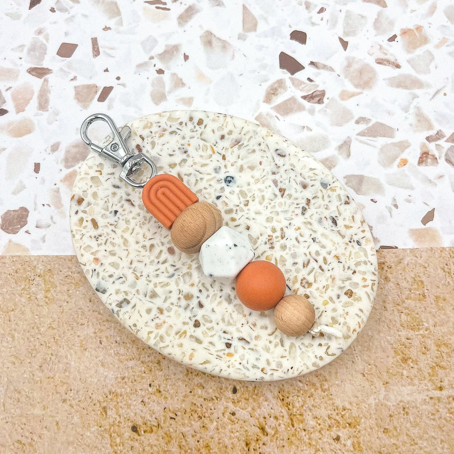 Bronze arch keychain