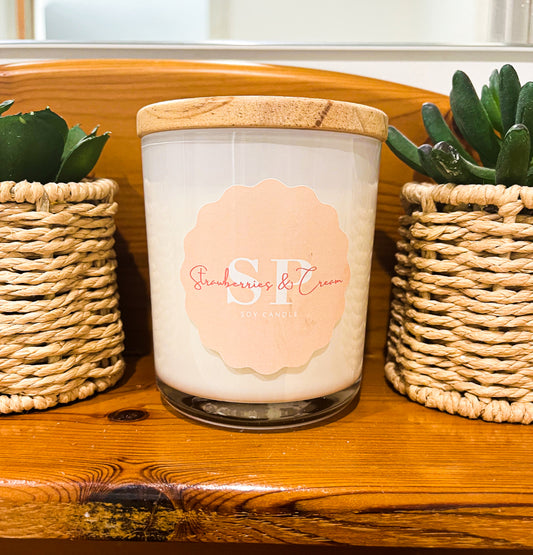 Strawberries & cream SOY CANDLE