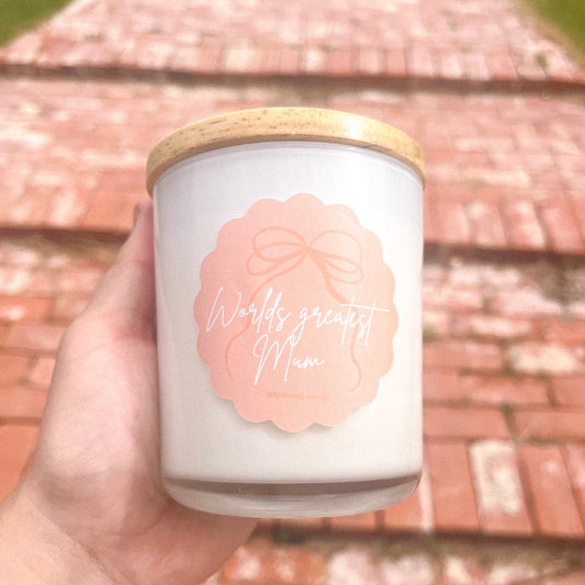 'World's Greatest Mum' soy candle