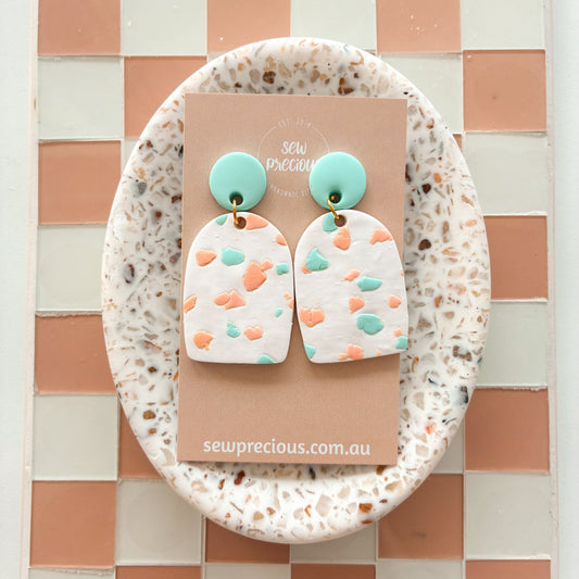 Blush Mosaic dangles - Lrg