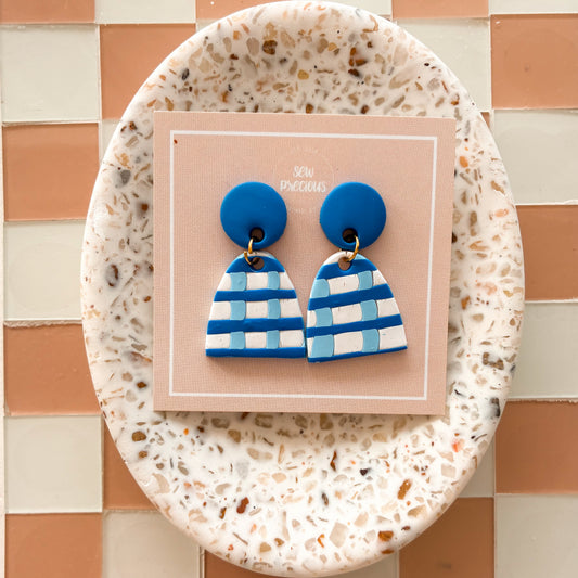 Coastal gingham Dangles - Small