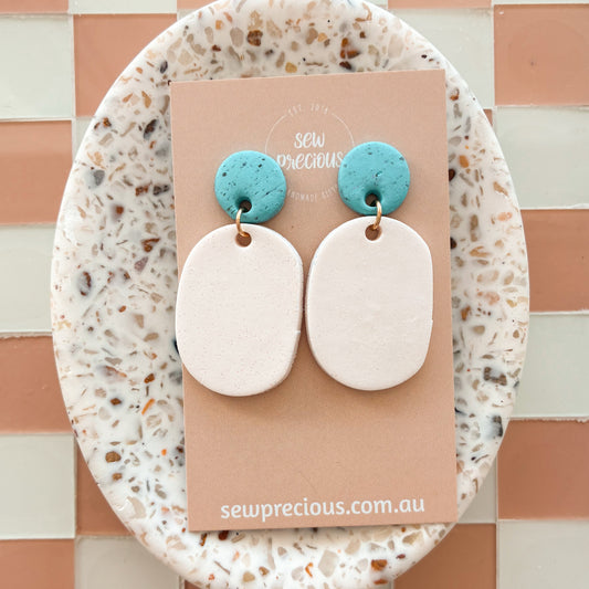 Blue speckle Dangles - Medium