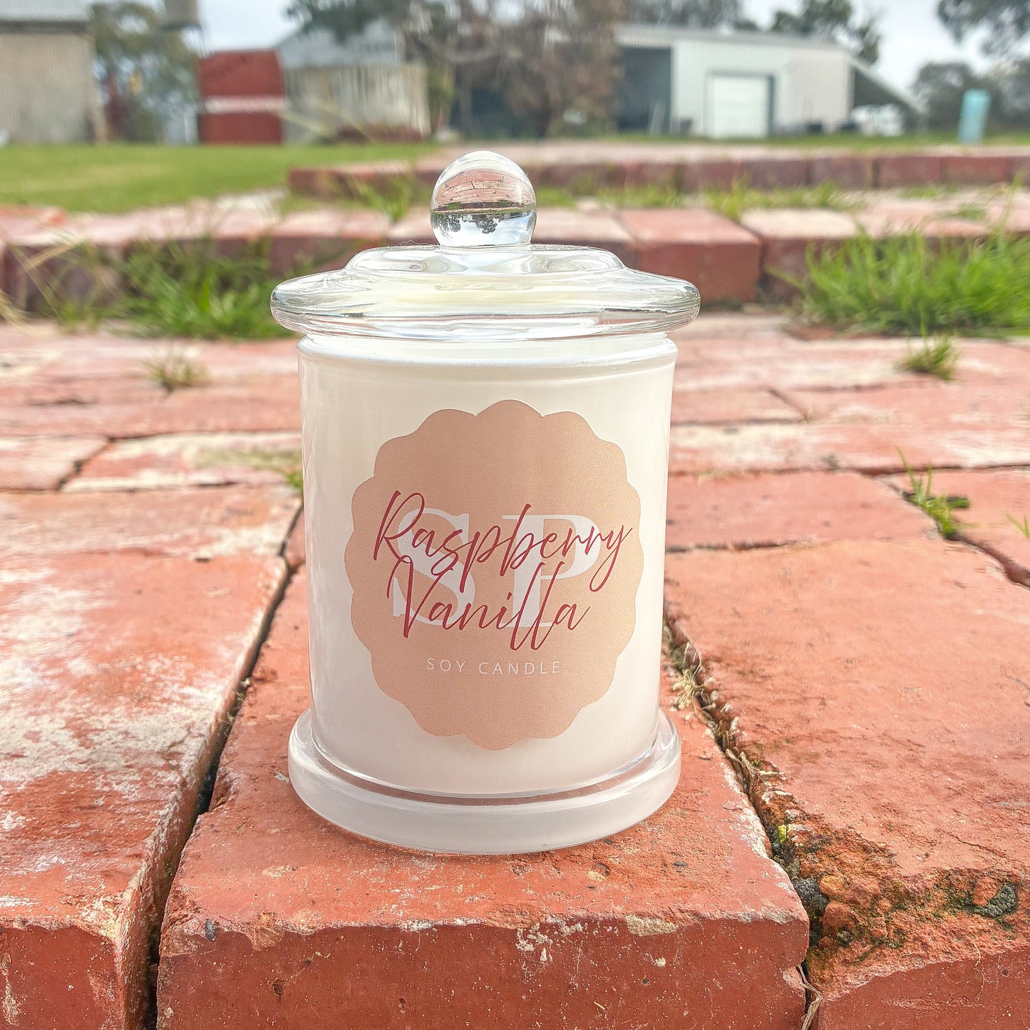 Raspberry & Vanilla Soy Candle - Small