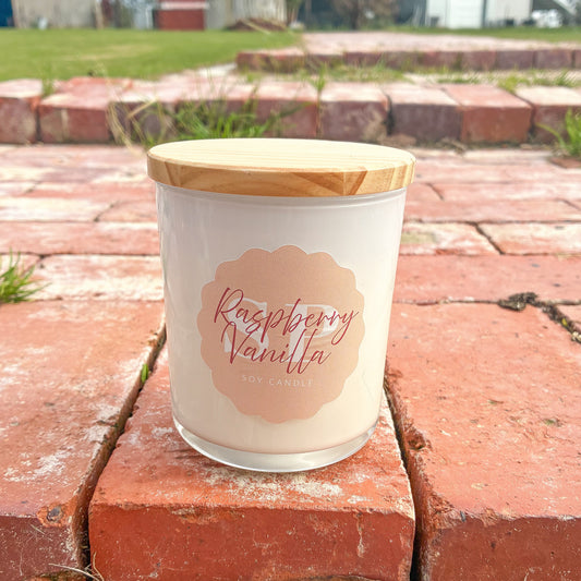 Raspberry & Vanilla Soy Candle