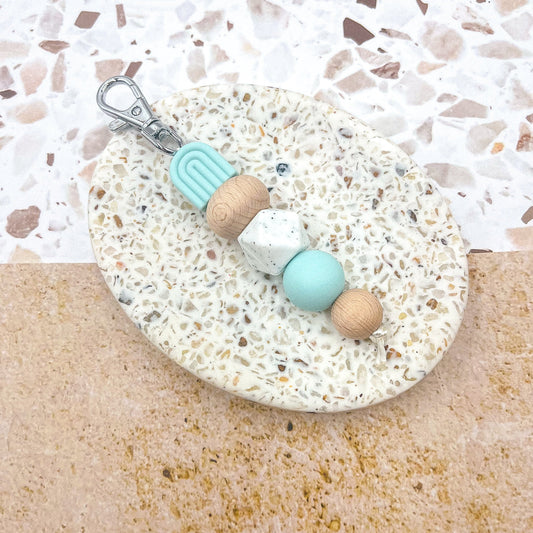 Aqua blue arch keychain