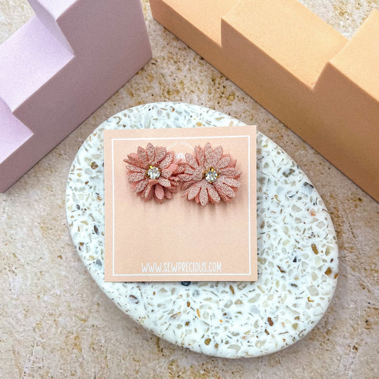 Blush rose - flower studs