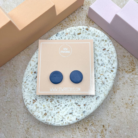 Navy lrg round studs