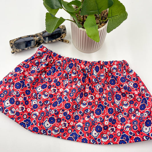 Red flower skirt