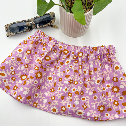 Purple floral skirt