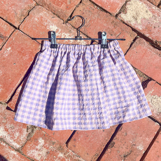 Violet gingham skirt